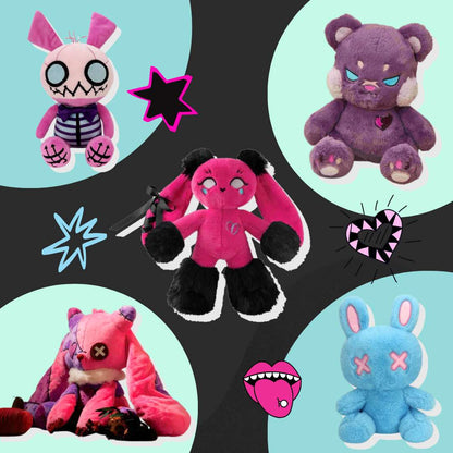 Plush toys from the emo series