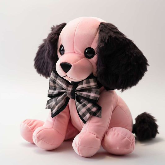 English pink springer spaniel dog stuffed animal