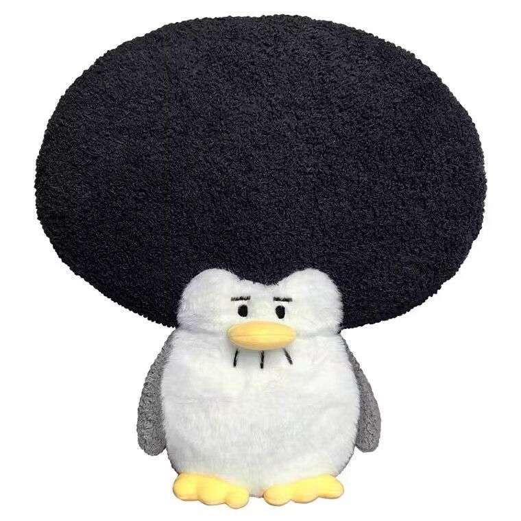 Exploding Head Kawaii Penguin Pillow