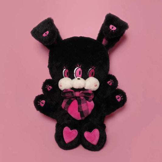 Goth Black Bunny Plush