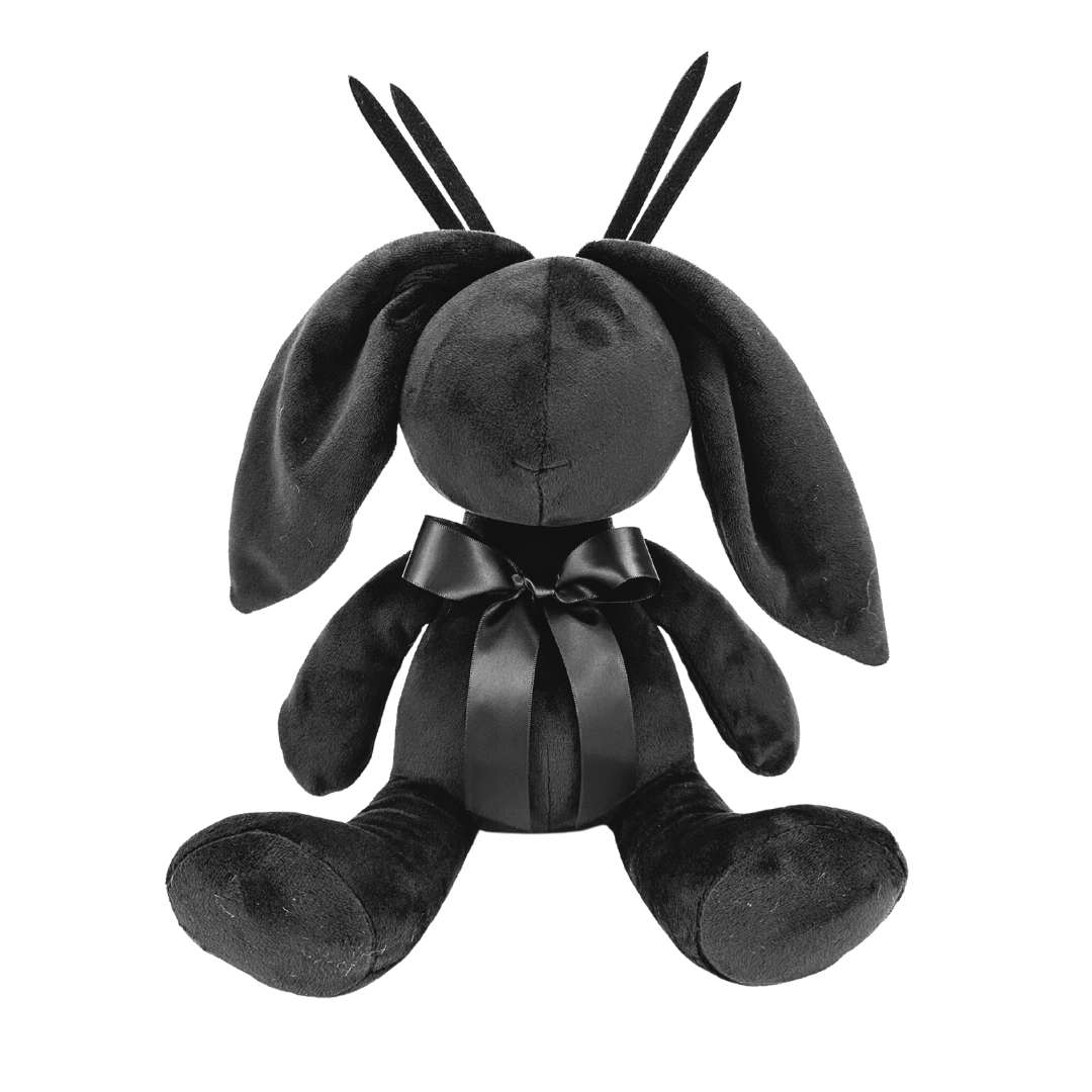 Black bunny plush sale