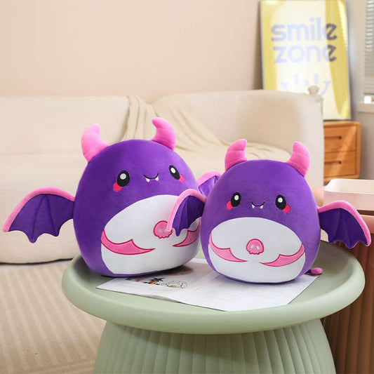 Goth, Purple, and Ghost stuffed animals