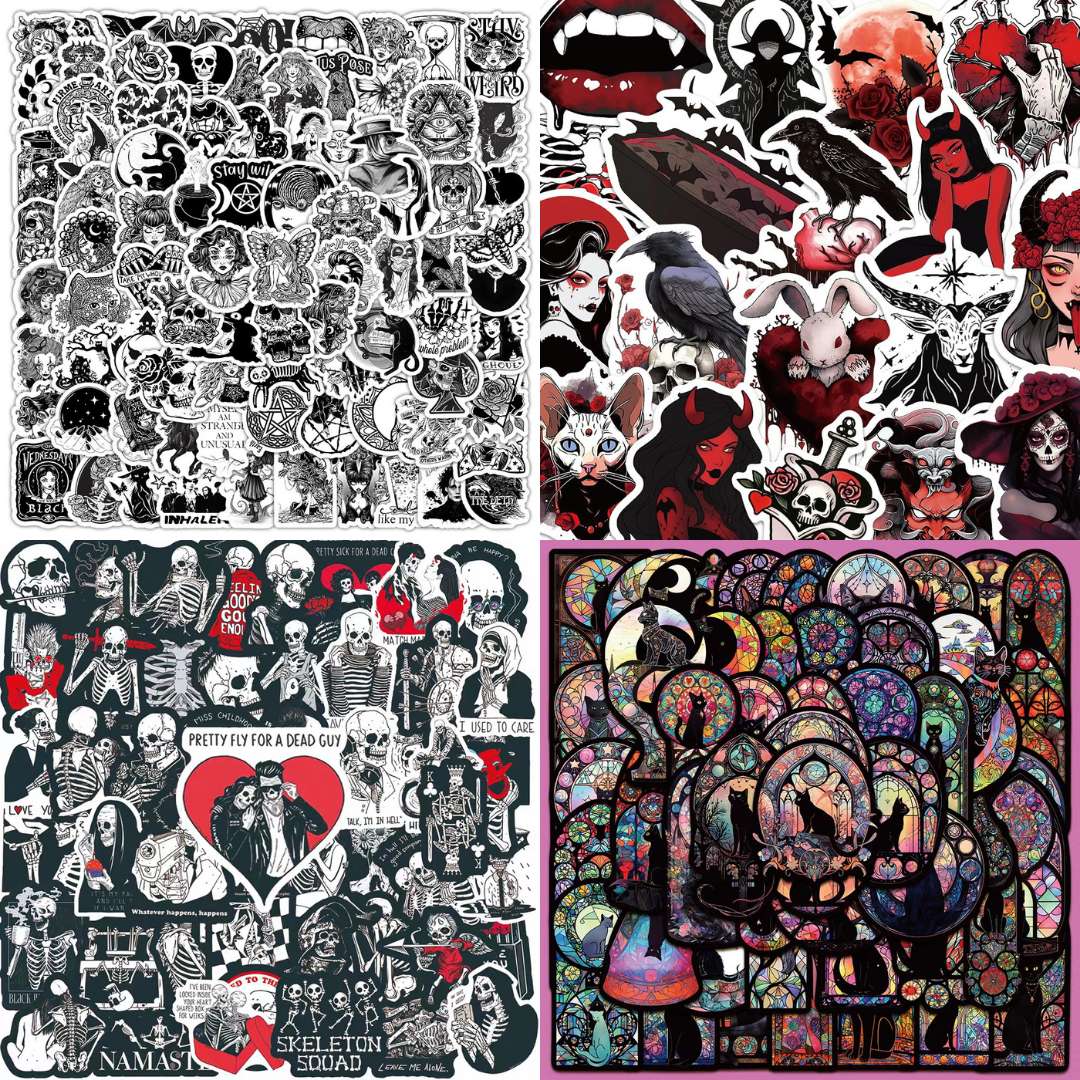 Stickers from the Gothic series