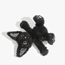 Goth and elegant stuffed black cat