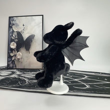 Gothic Style Black Plush Dragon