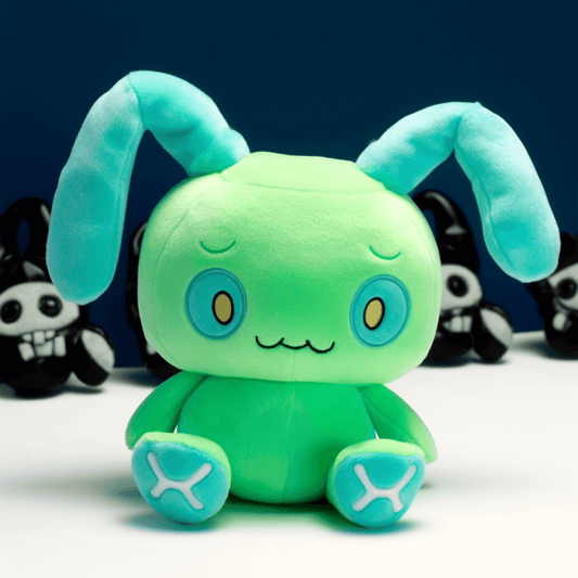 Green alien bunny stuffed animal crazy PlushThis