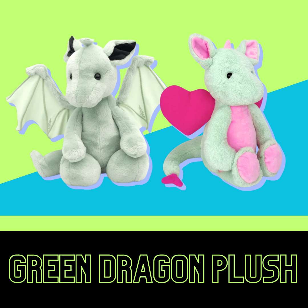 Green dragon plush