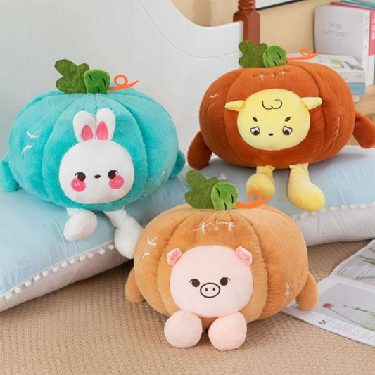 Kawaii Animal Pumpkin Pillow Plush