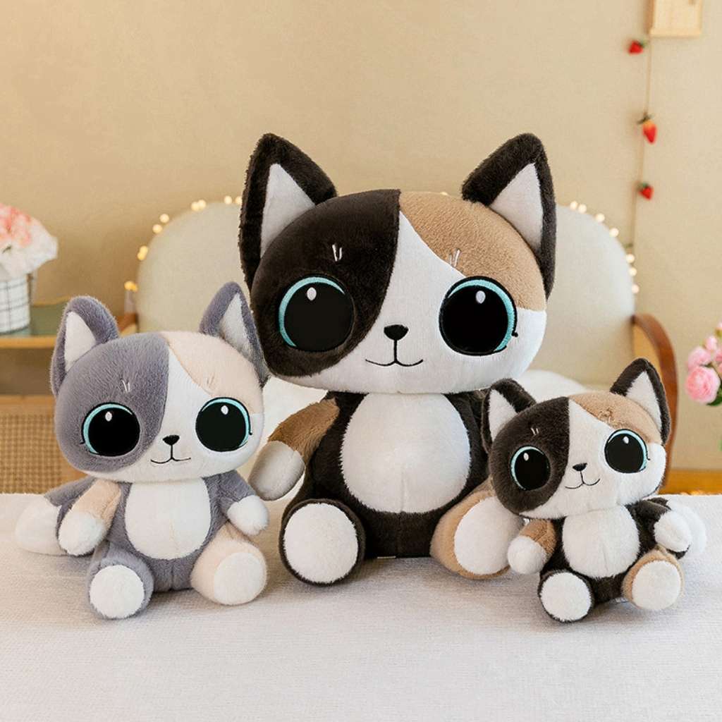 Kawaii Big Eye Cat Plush PlushThis Plushies Stuffed Animals