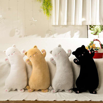 Kawaii Black Cat Plush Large Pillow