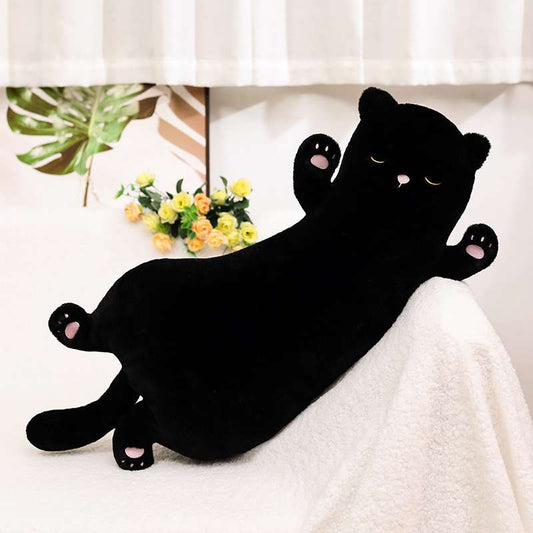 Kawaii Black Cat Plush Large Pillow