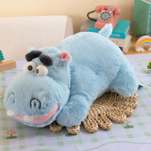 Kawaii Blue Hippo Plush