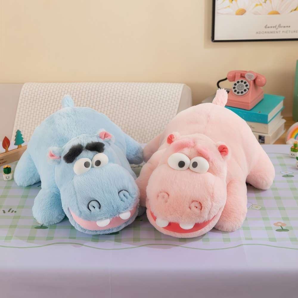 Kawaii Blue Hippo Plush