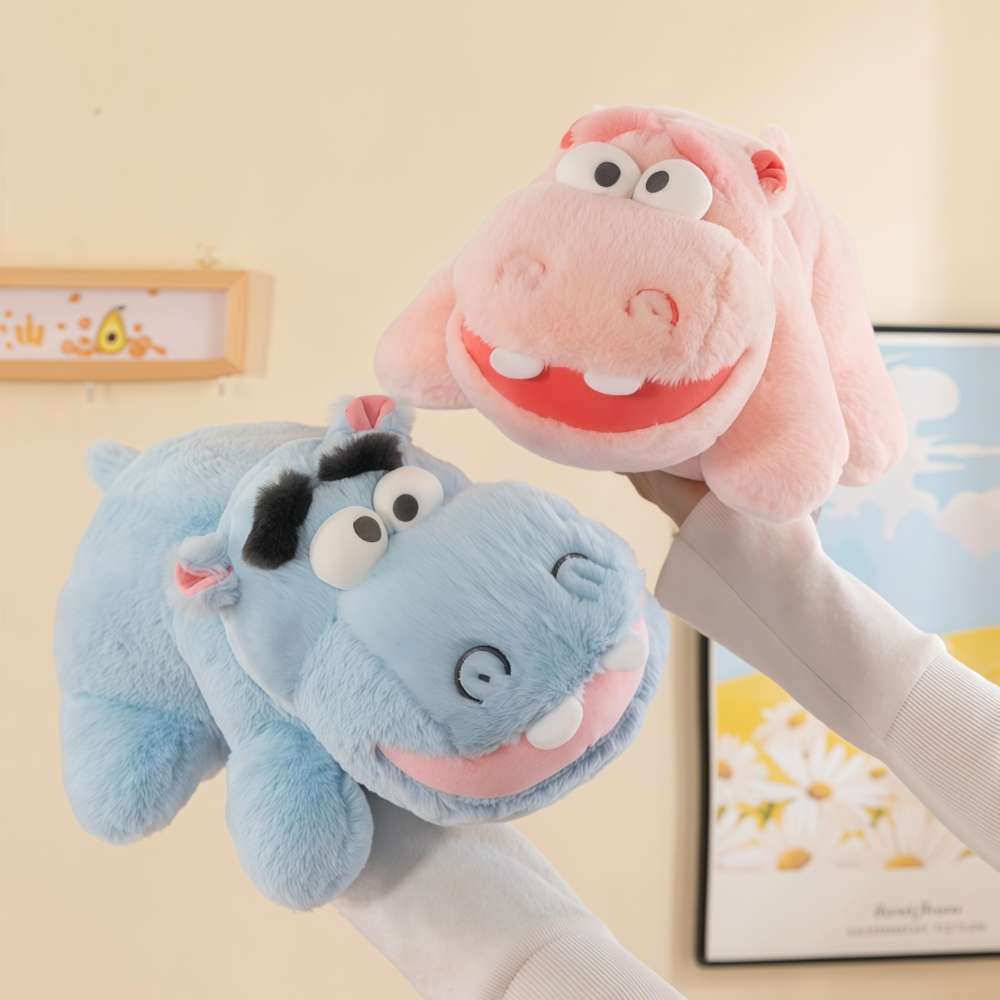 Kawaii Blue Hippo Plush