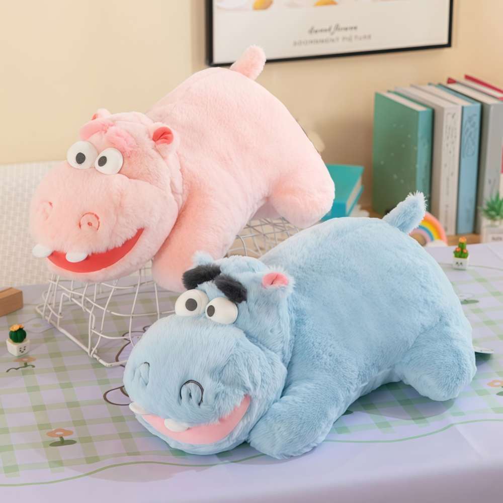 Large hippo plushie top stuffed animal