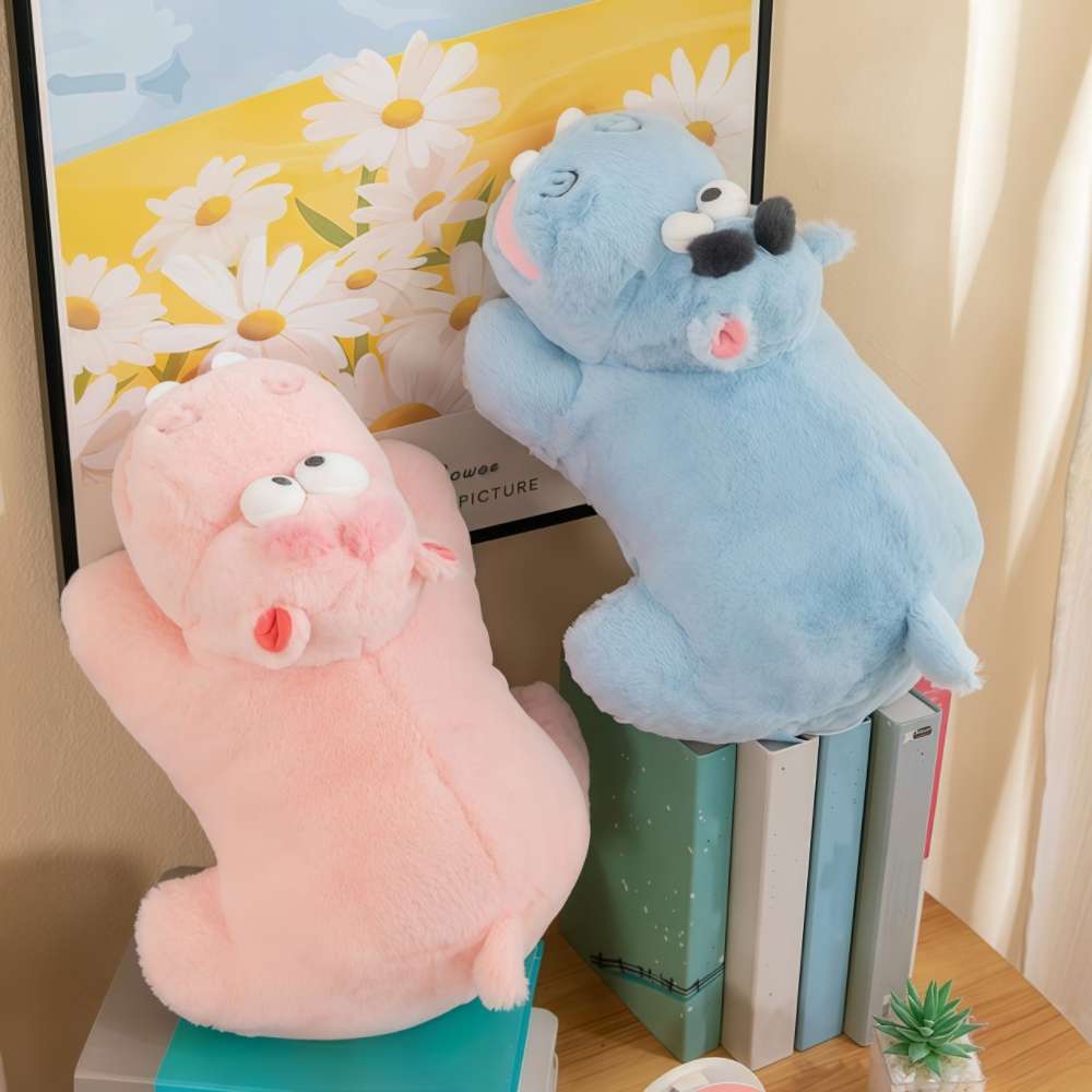 Kawaii Blue Hippo Plush