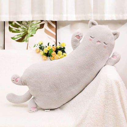 Kawaii gray Cat Plush Large Pillow