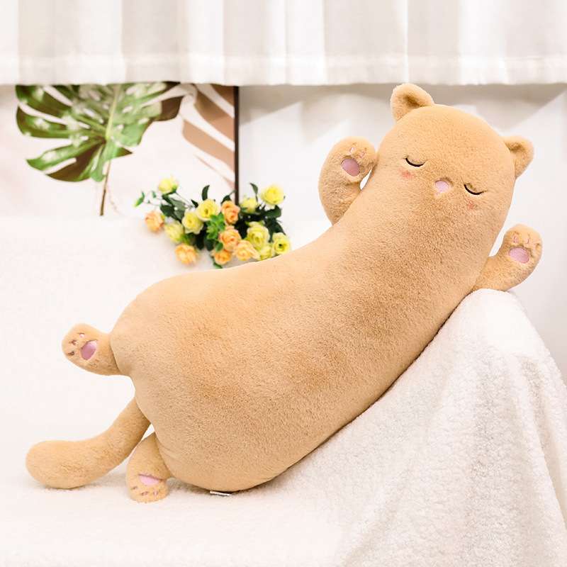 Kawaii brown Cat Plush Large Pillow