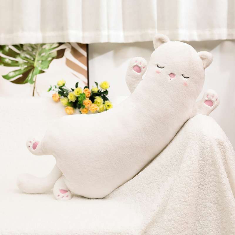 Kawaii white Cat Plush Large Pillow