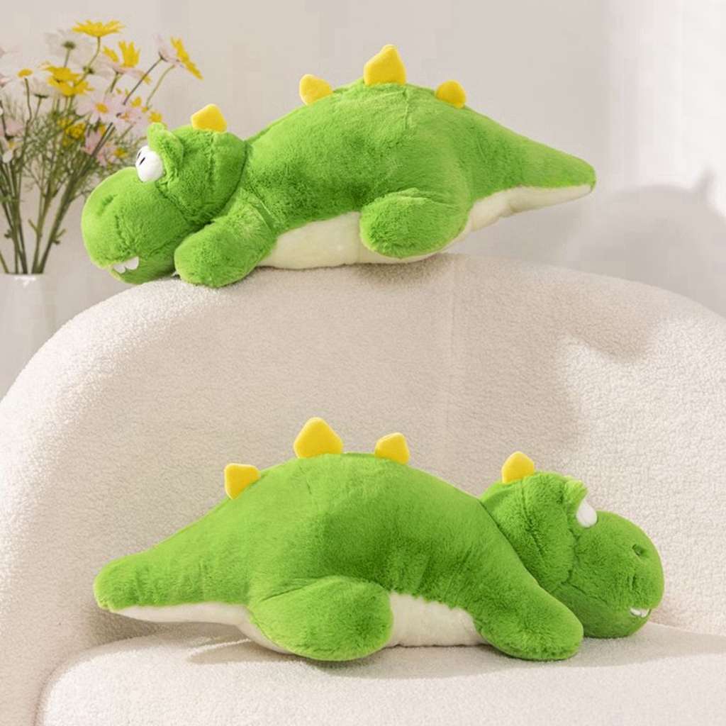 Kawaii Grass Green Plush Dinosaur Plush Pillow