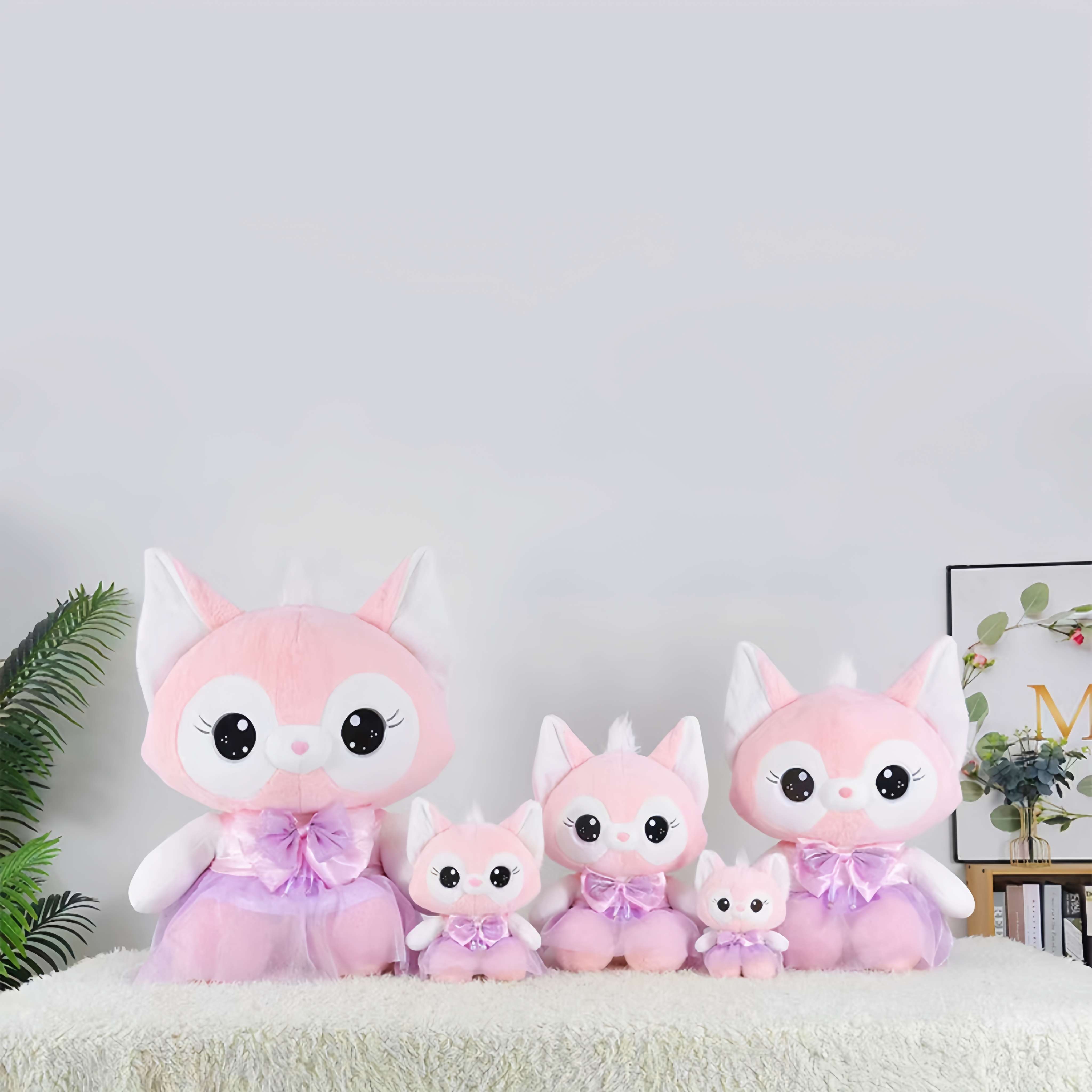 Kawaii Pink Fox Plush