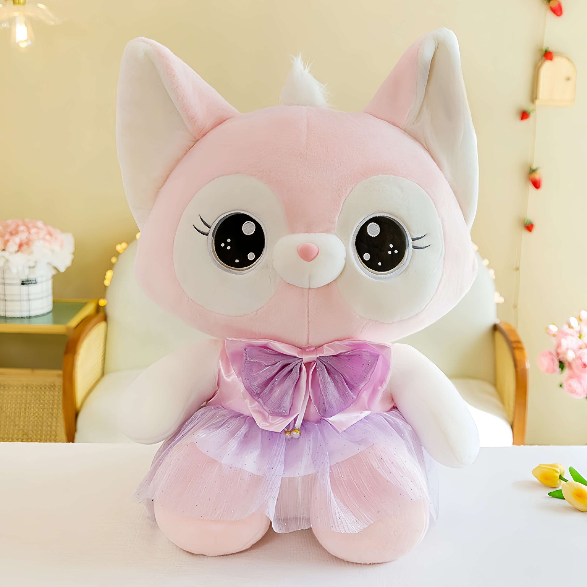 Kawaii Pink Fox Plush