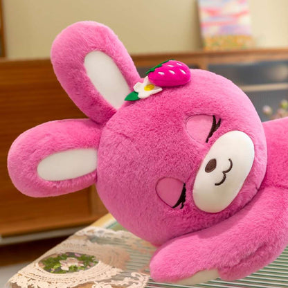 Kawaii Pink Sleeping Bunny Plush