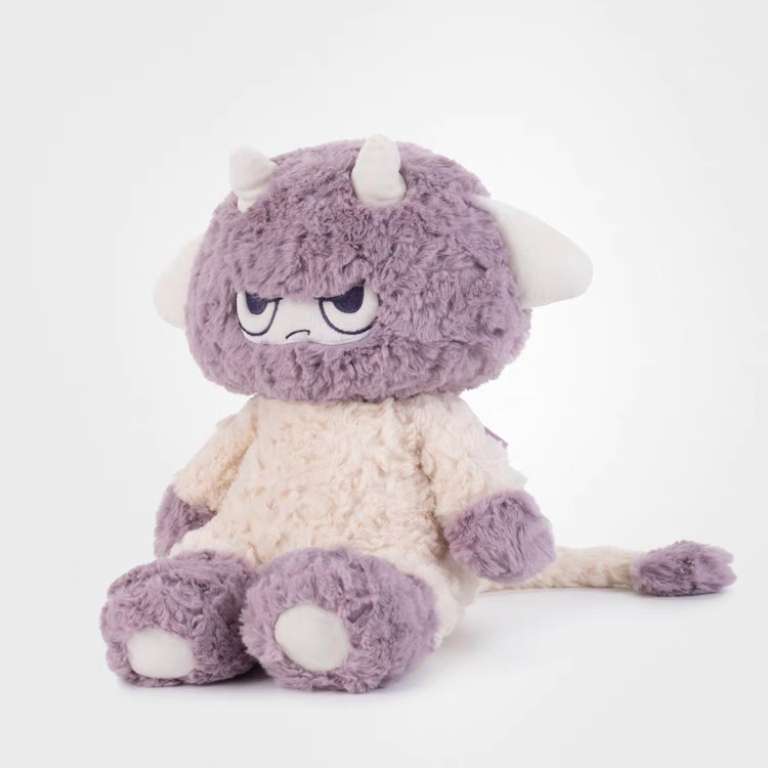 Kawaii Purple White Small Monster Plush