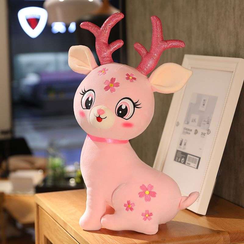 Kawaii Pink Sika Deer Plush