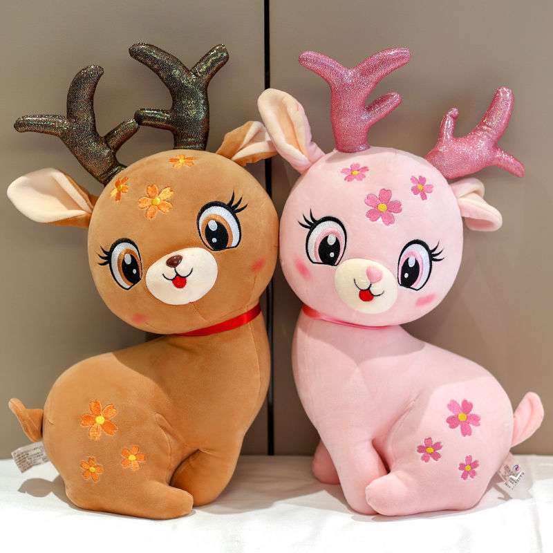 Kawaii Pink Sika Deer Plush