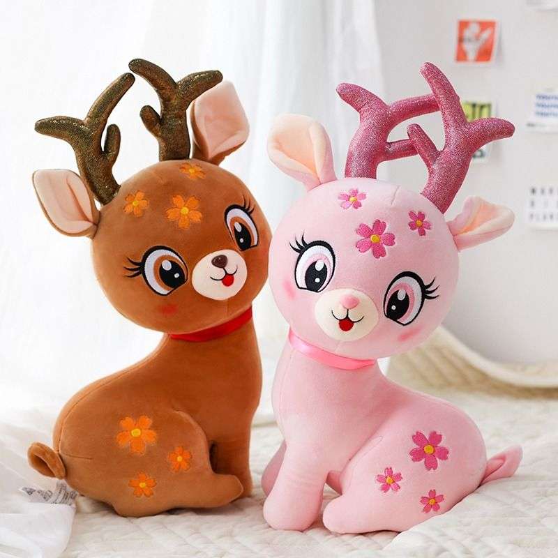 Kawaii Pink Sika Deer Plush