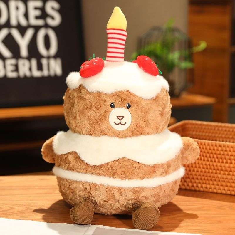 Kawaii Teddy Bear Cake Plush