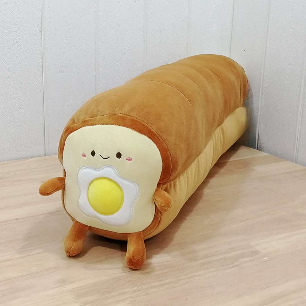 Kawaii Toast Bread Plush Long Pillow
