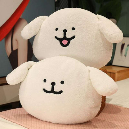 Kawaii White Dog Pillow