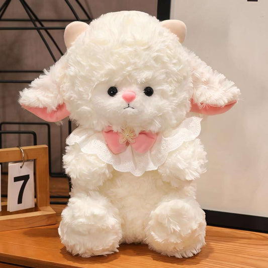 Kawaii White Sheep Plush Pillow