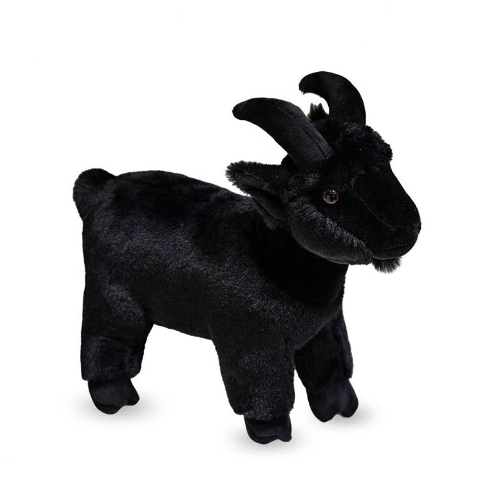 Stuffed little black goat