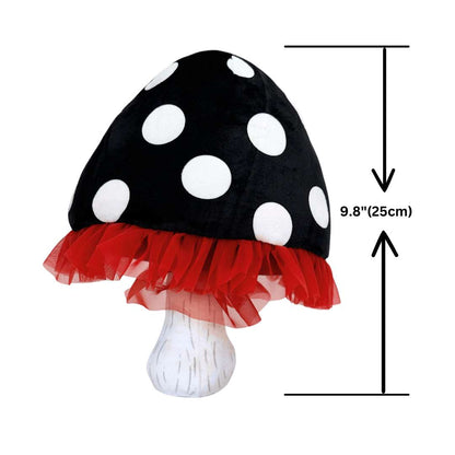 the size of a mushroom plush toy