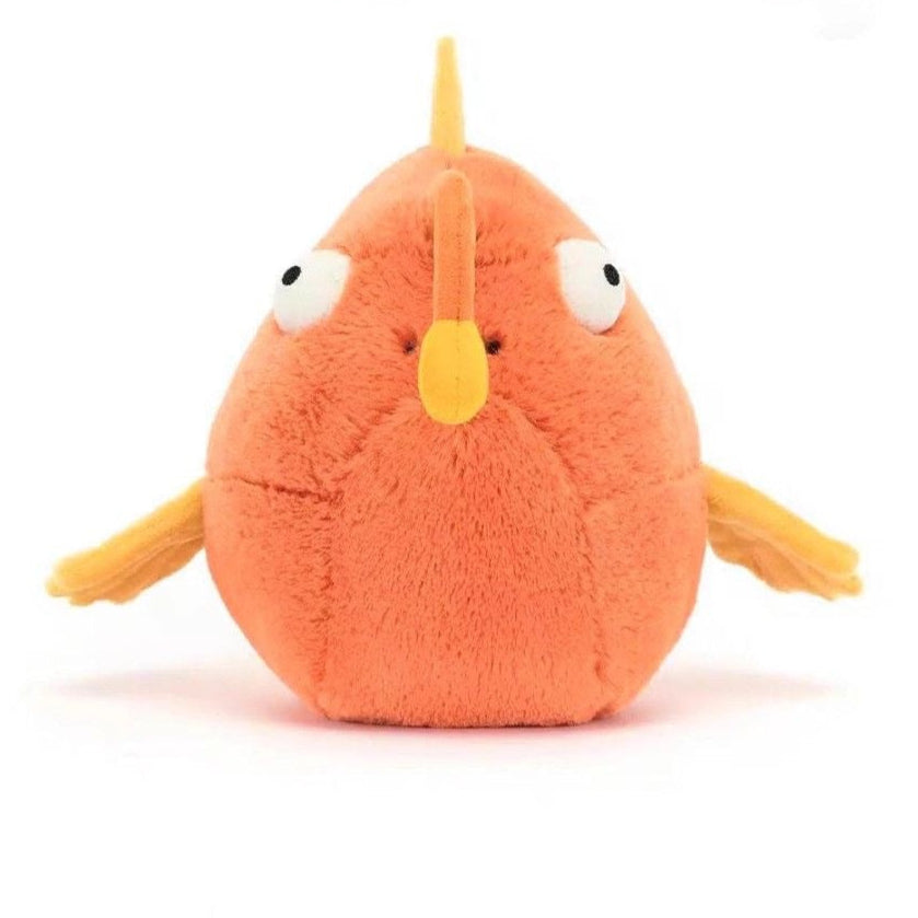 Orange anglerfish plush toy 