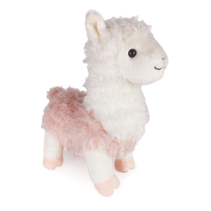 pink white alpaca stuffed animal