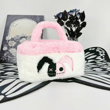 Goth Pink Plush Cosmetic Bag