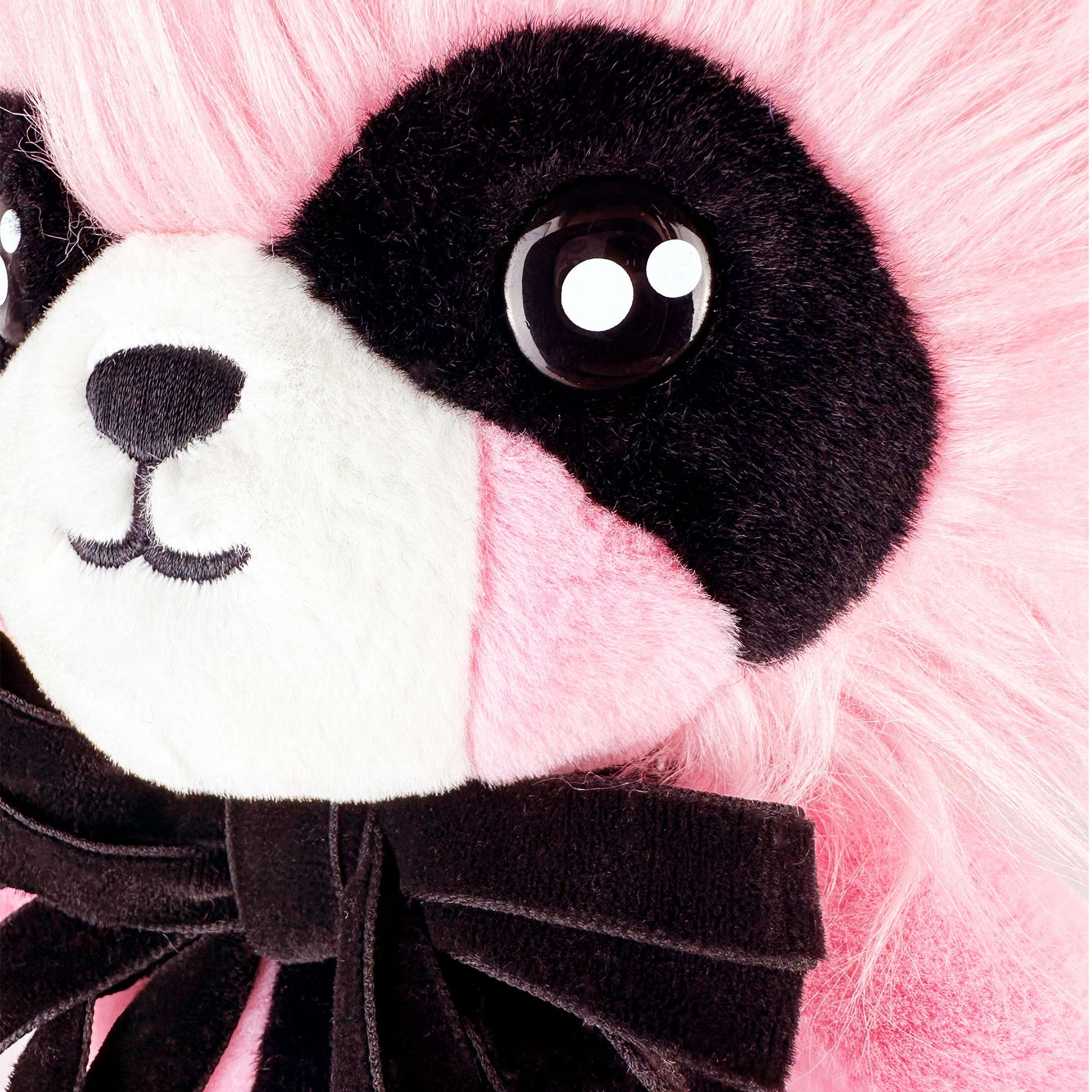 pink raccoon mask Stuffed animal PlushThis