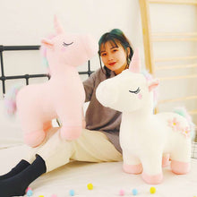 Pink White Kawaii Unicorn Plush Toy