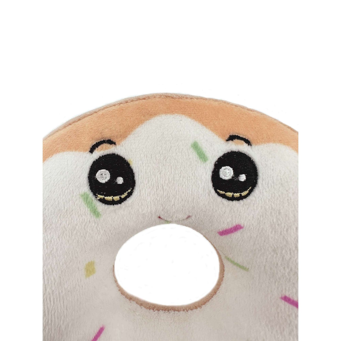 Plush donut toy eyes