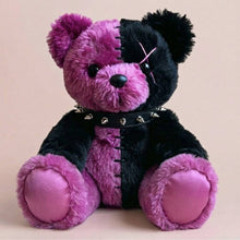 Punk Pink and Black Bear with Choker