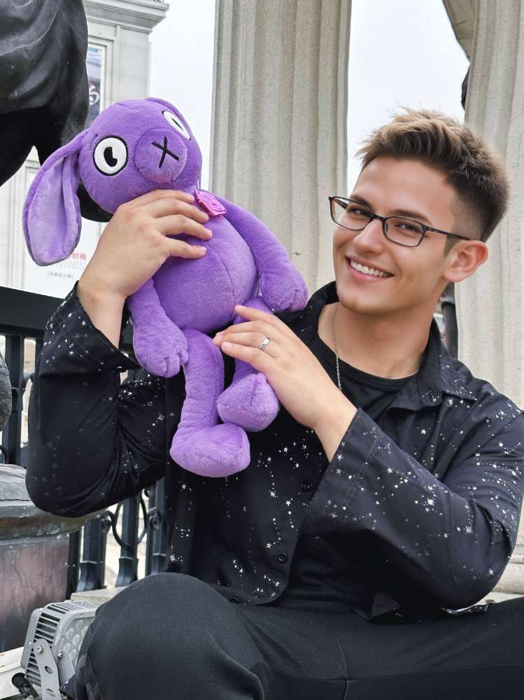 Purple Emo Bunny Stuffed Animal