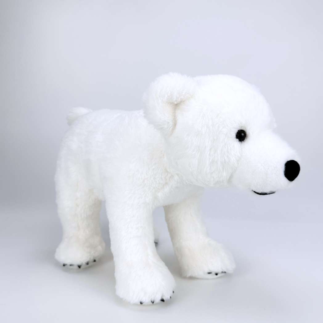 Realistic life-like white polar bear stuffed animal PlushThis