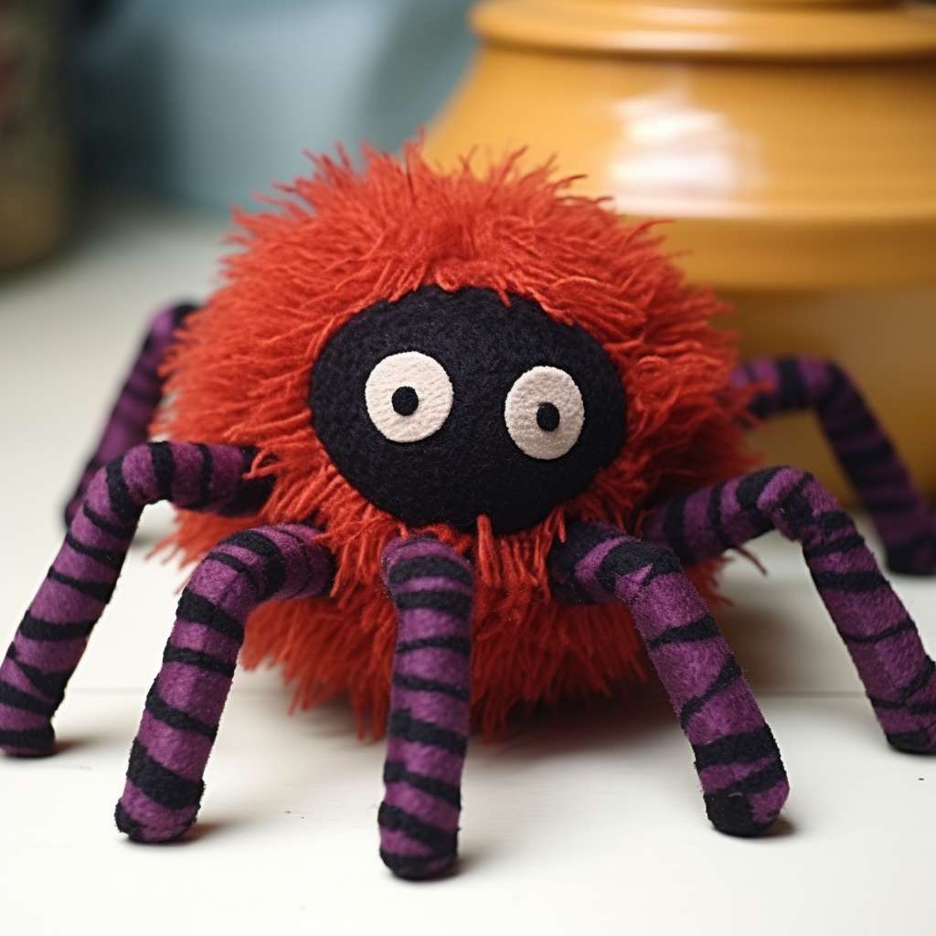 a scary spider stuffed animal