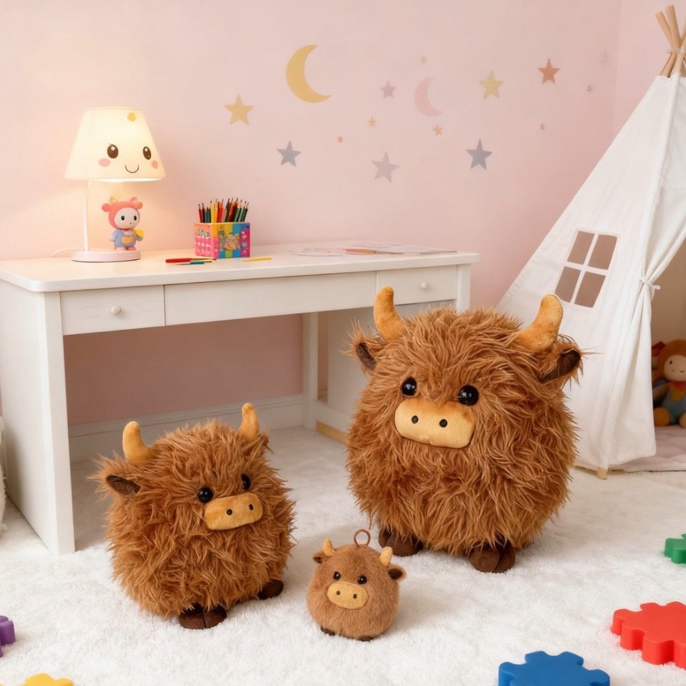 Shaggy Highland Cow Plush Toy