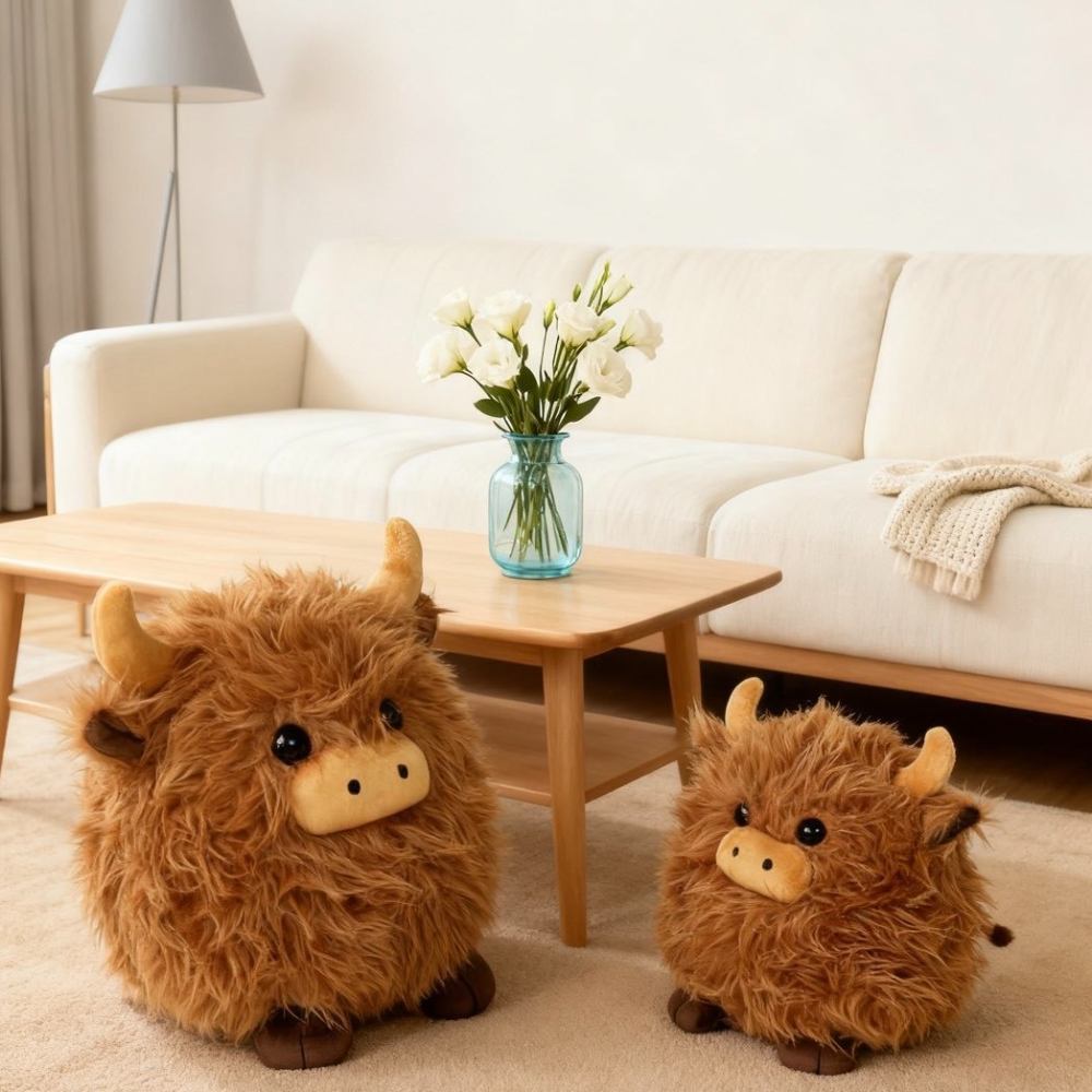 Shaggy Highland Cow Plush Toy
