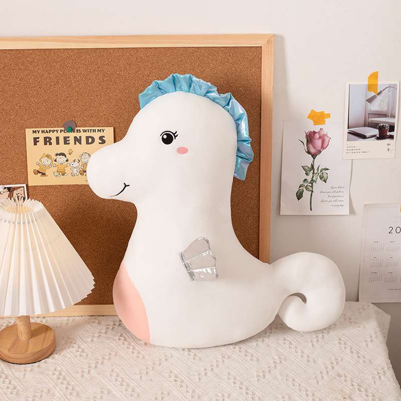 white Seahorse Stuffed Animal